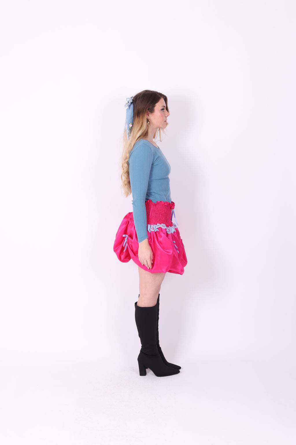 DOLORES ✧ Pink Bubble Mini Skirt