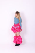 DELTA RUFFLES ✧ In Fuchsia Pink Taffeta