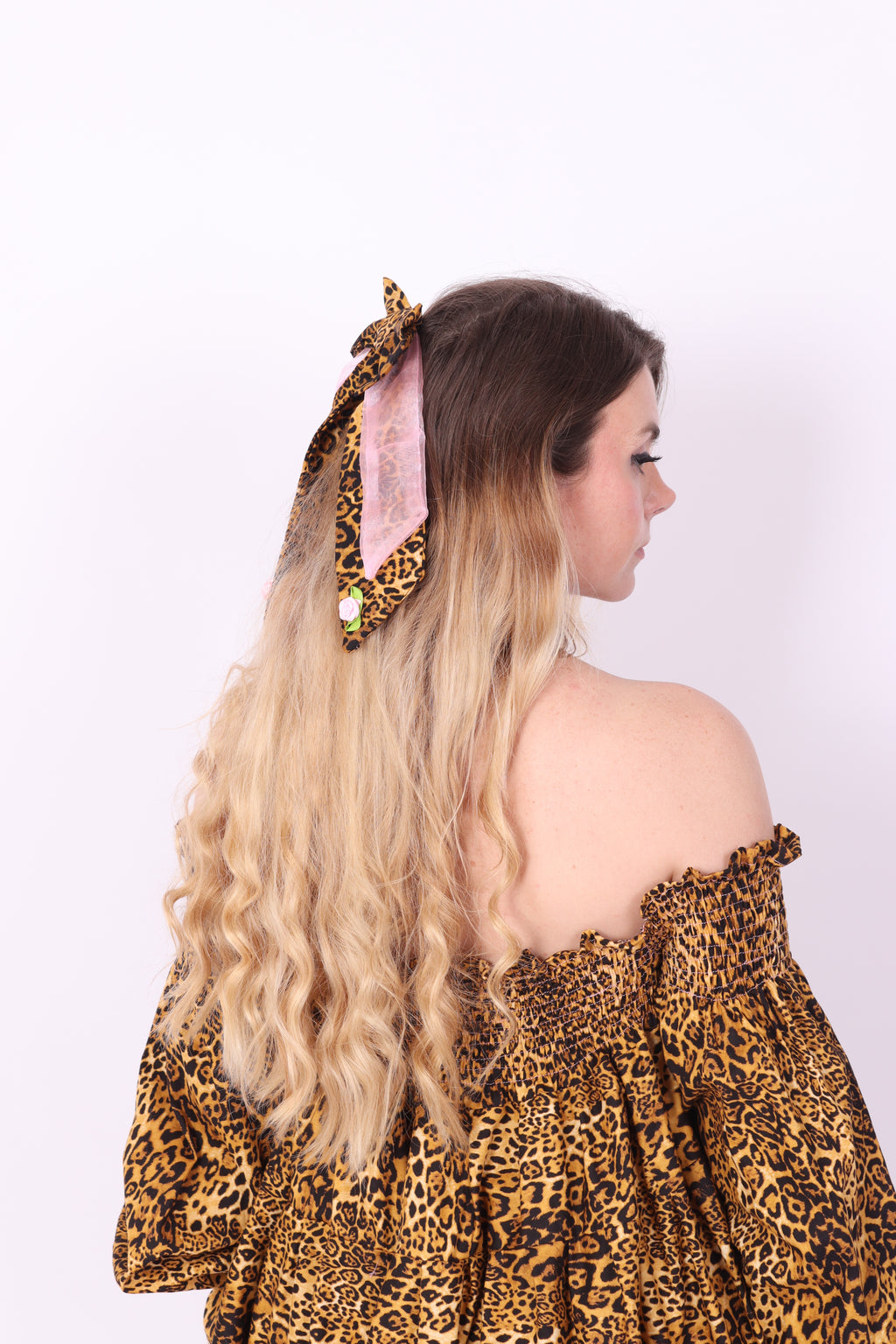 Coquette Bow ✧ in Leopard + Bubblegum Pink