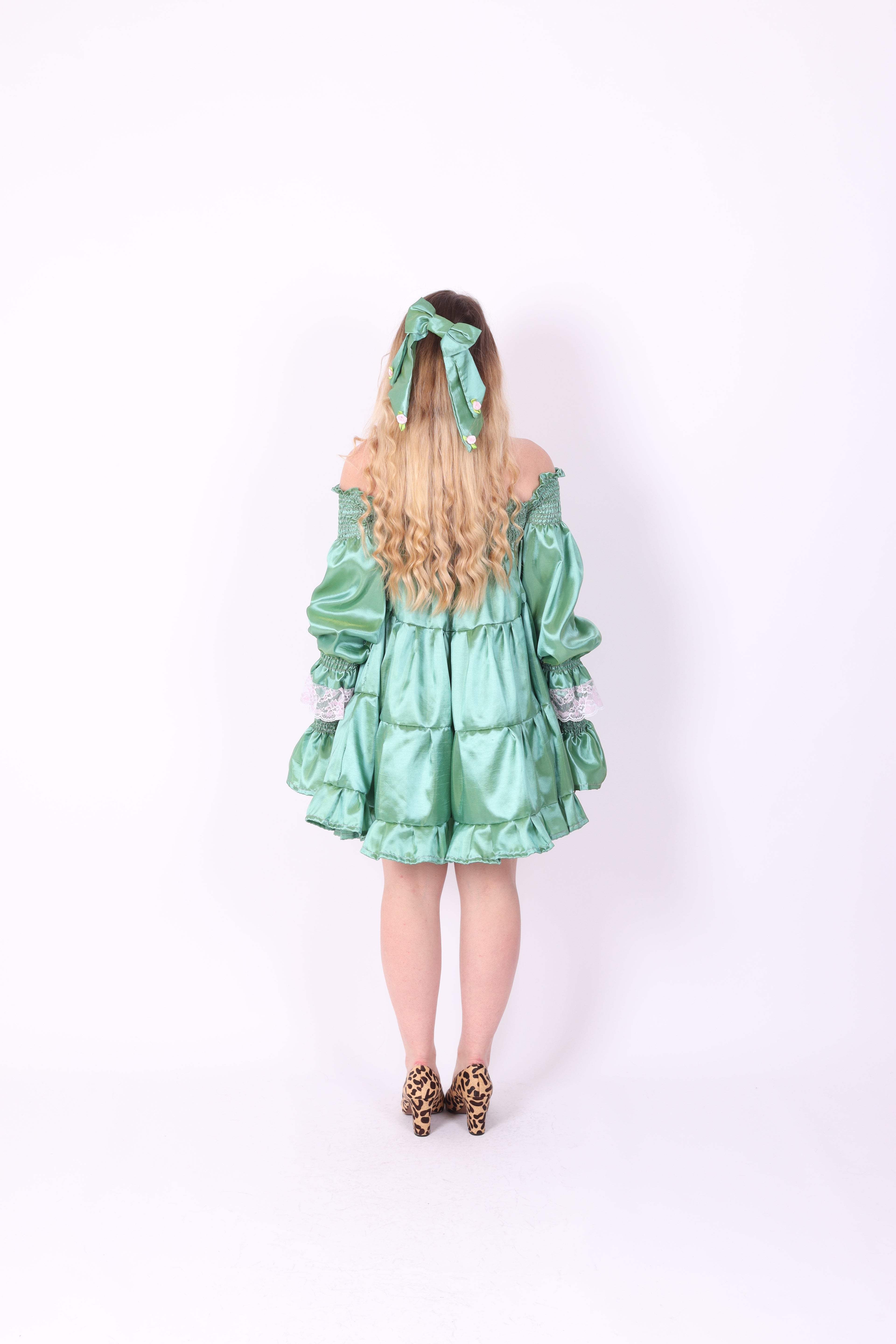 BRIOCHE ✧ Pistachio Taffeta Mini Dress