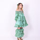 DELTA RUFFLES ✧ In Pistachio Taffeta
