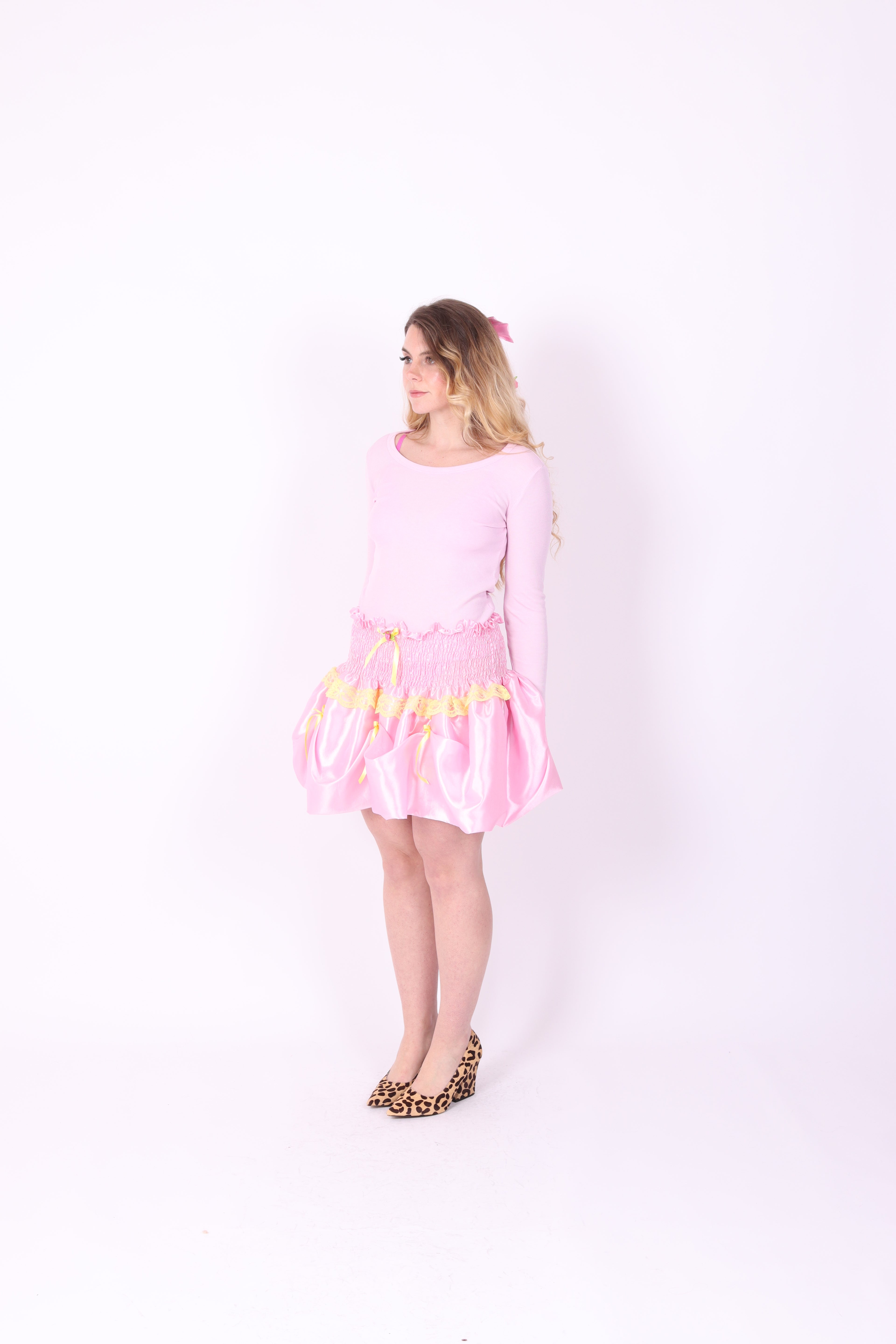 DAFNE ✧ Bubblegum Pink Bubble MINI Skirt
