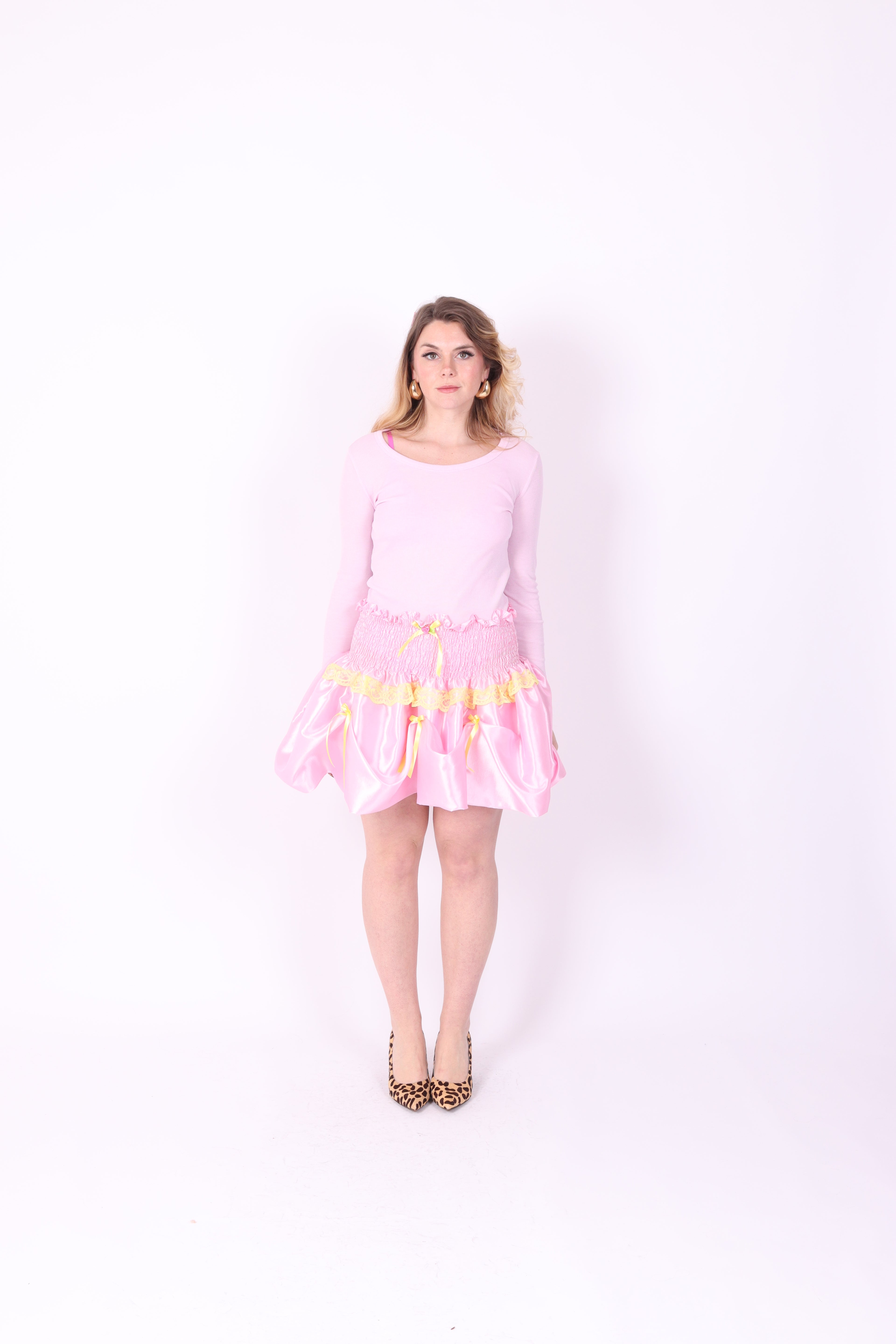DAFNE ✧ Bubblegum Pink Bubble MINI Skirt