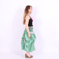 green taffeta midi bubble skirt with pink black and pink bows - desiree bubble midi skirt - delta of phoenix