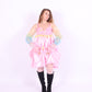 Pastel rainbow puff organza arm sleeves and leg warmers - Cirro Sleeves - Delta Of Phoenix