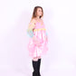 Pastel rainbow puff organza arm sleeves and leg warmers - Cirro Sleeves - Delta Of Phoenix