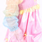 Pastel rainbow puff organza arm sleeves and leg warmers - Cirro Sleeves - Delta Of Phoenix