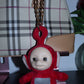 TELETUBBIES TOY RED BAG CHARM - RHINESTONE - GOLD CHAIN - DELTA OF PHOENIX