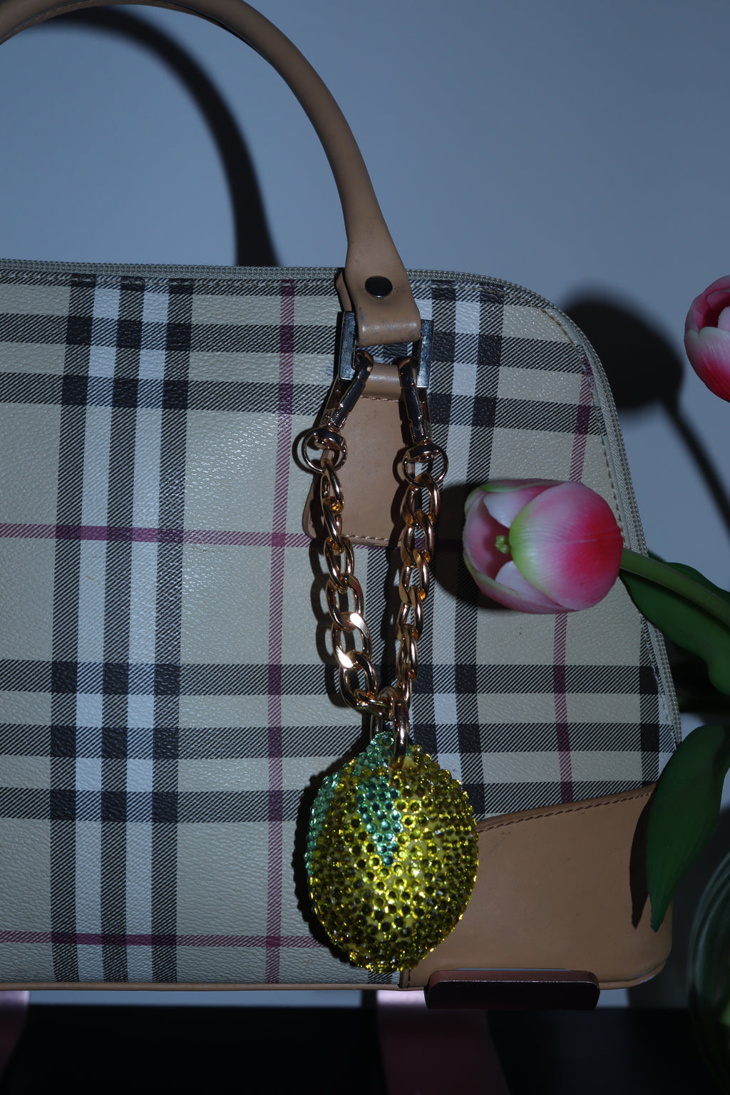 LEMON CHARM - RHINESTONE - GOLD CHAIN - DELTA OF PHOENIX