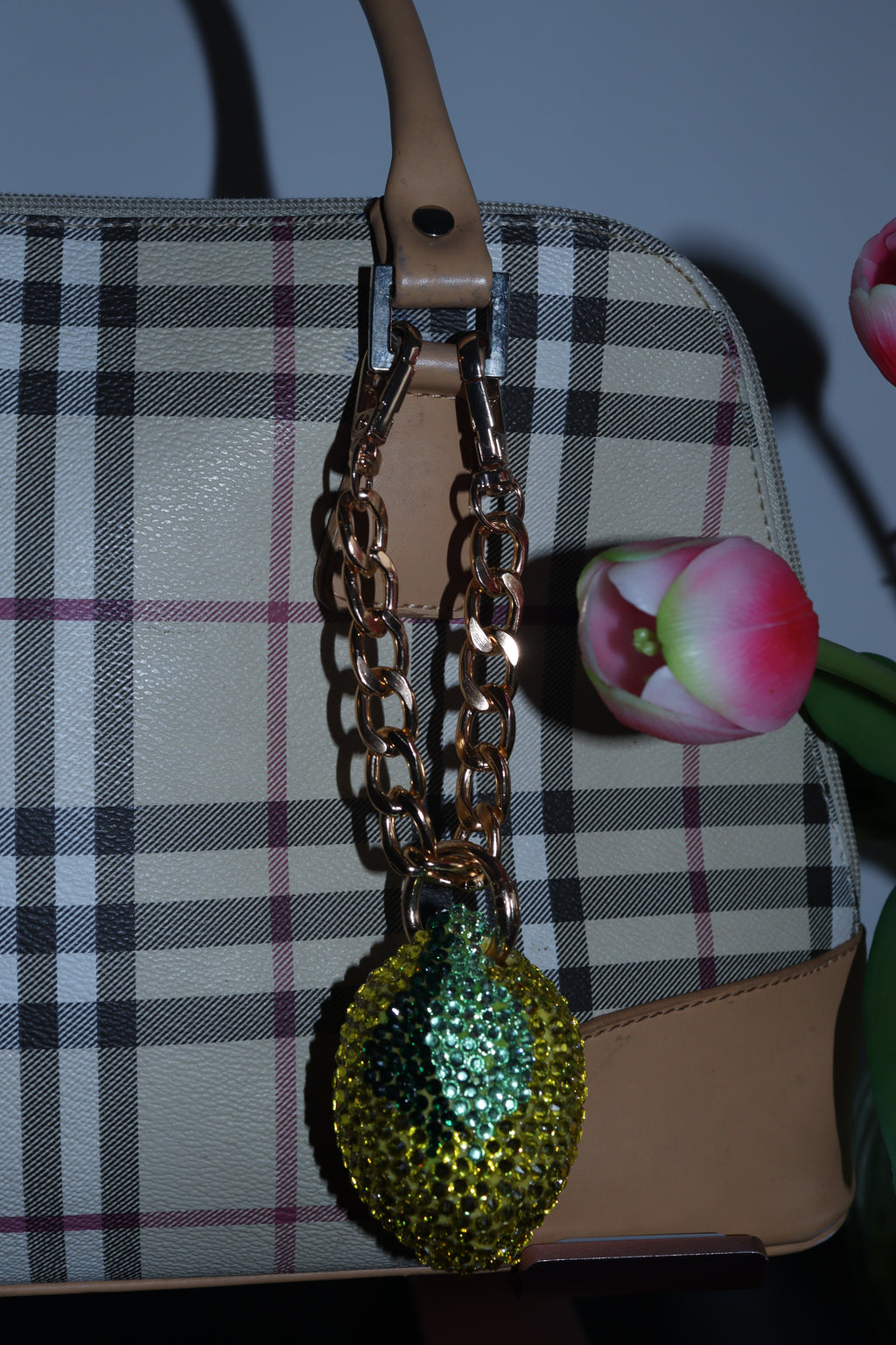 LEMON CHARM - RHINESTONE - GOLD CHAIN - DELTA OF PHOENIX