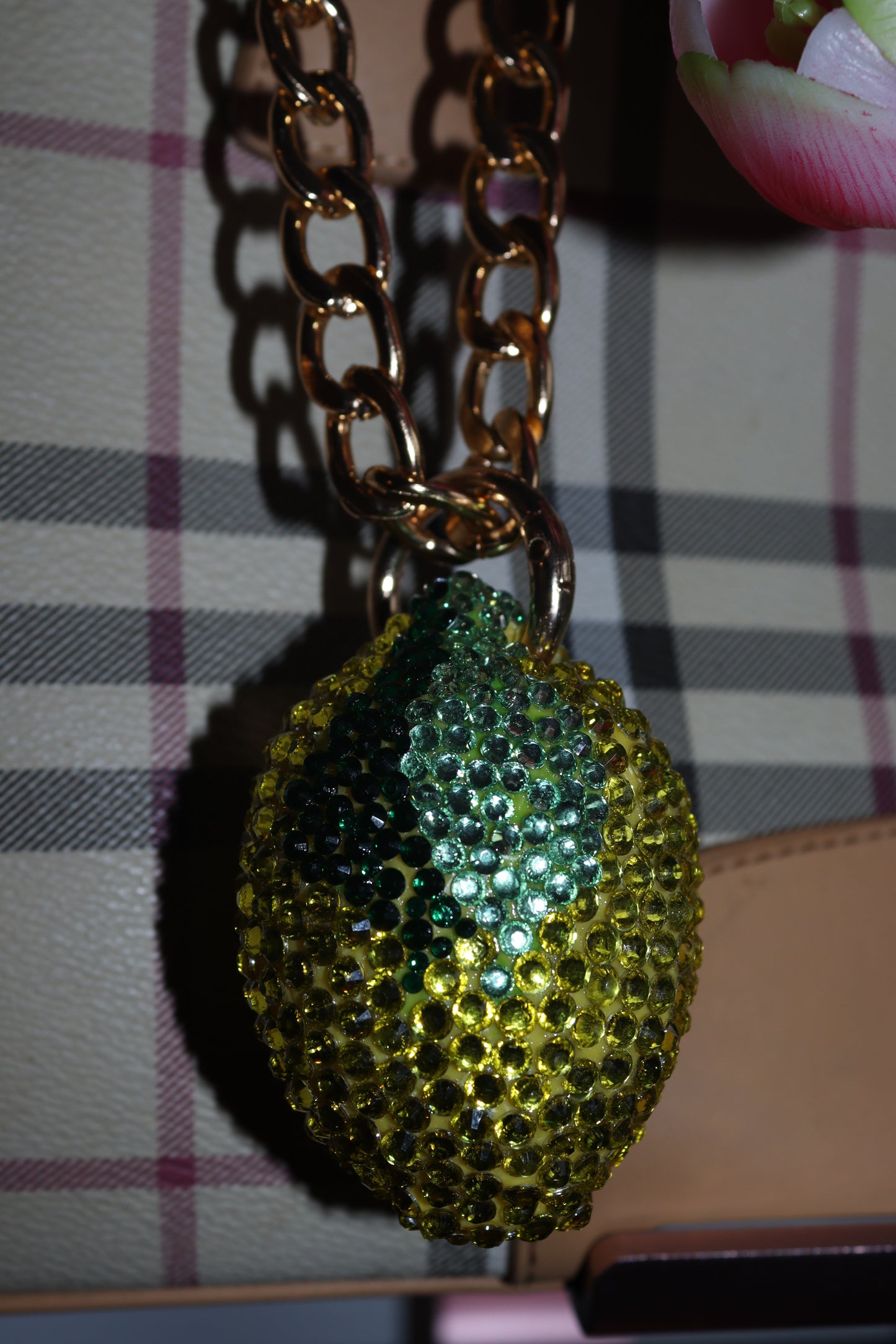 LEMON CHARM - RHINESTONE - GOLD CHAIN - DELTA OF PHOENIX