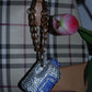 MILK BAG CHARM - RHINESTONE - GOLD CHAIN - DELTA OF PHOENIX