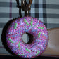 PINK DONUT BAG CHARM - RHINESTONE - GOLD CHAIN - DELTA OF PHOENIX