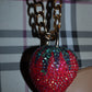 STRAWBERRY BAG CHARM - RHINESTONE - GOLD CHAIN - DELTA OF PHOENIX