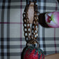 STRAWBERRY BAG CHARM - RHINESTONE - GOLD CHAIN - DELTA OF PHOENIX