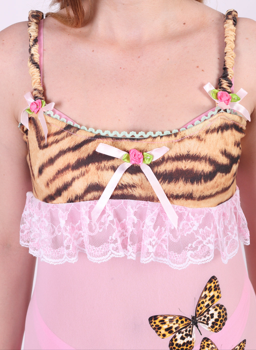 VESPER ✧ Tiger, Pink Mesh, Butterfly, Bubble Mini Dress