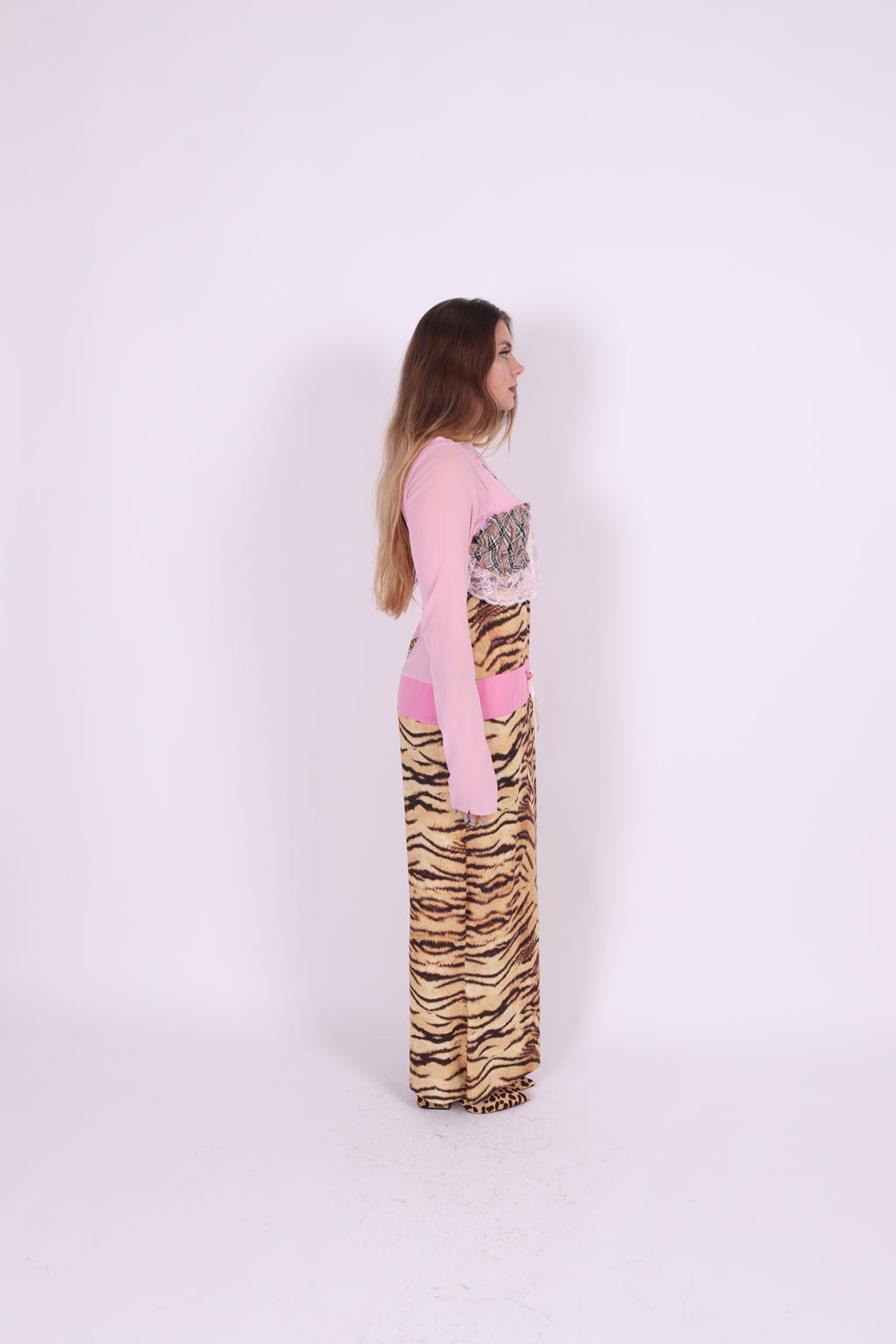 CALYPSO ✧ Tiger, Pink Mesh, Butterfly, MAXI Dress
