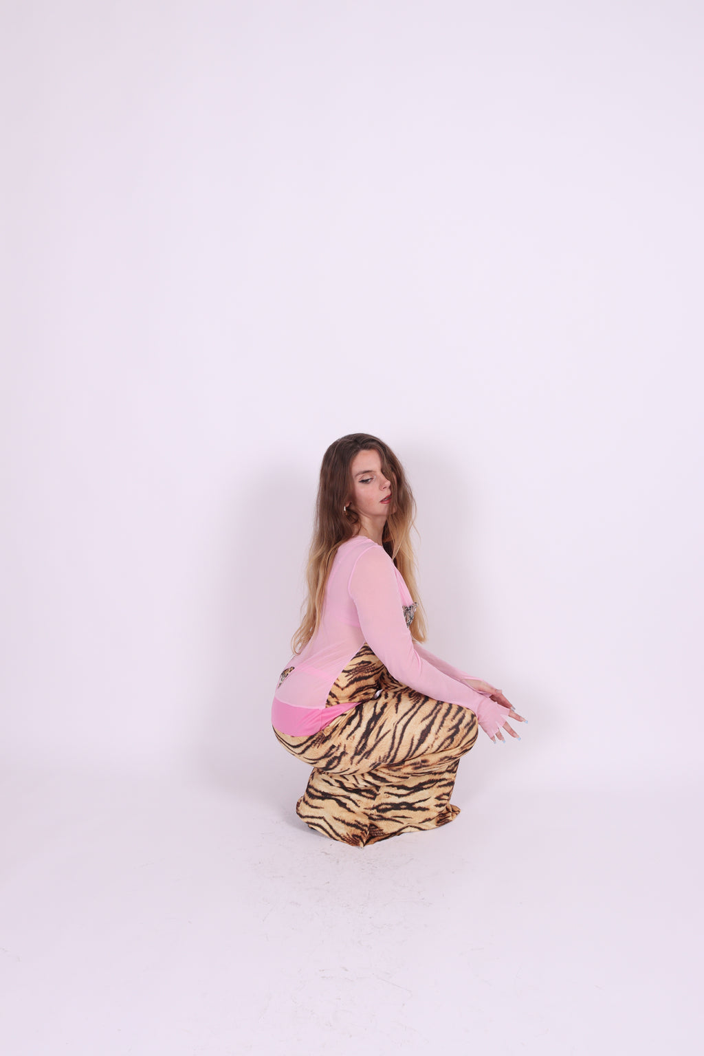 CALYPSO ✧ Tiger, Pink Mesh, Butterfly, MAXI Dress