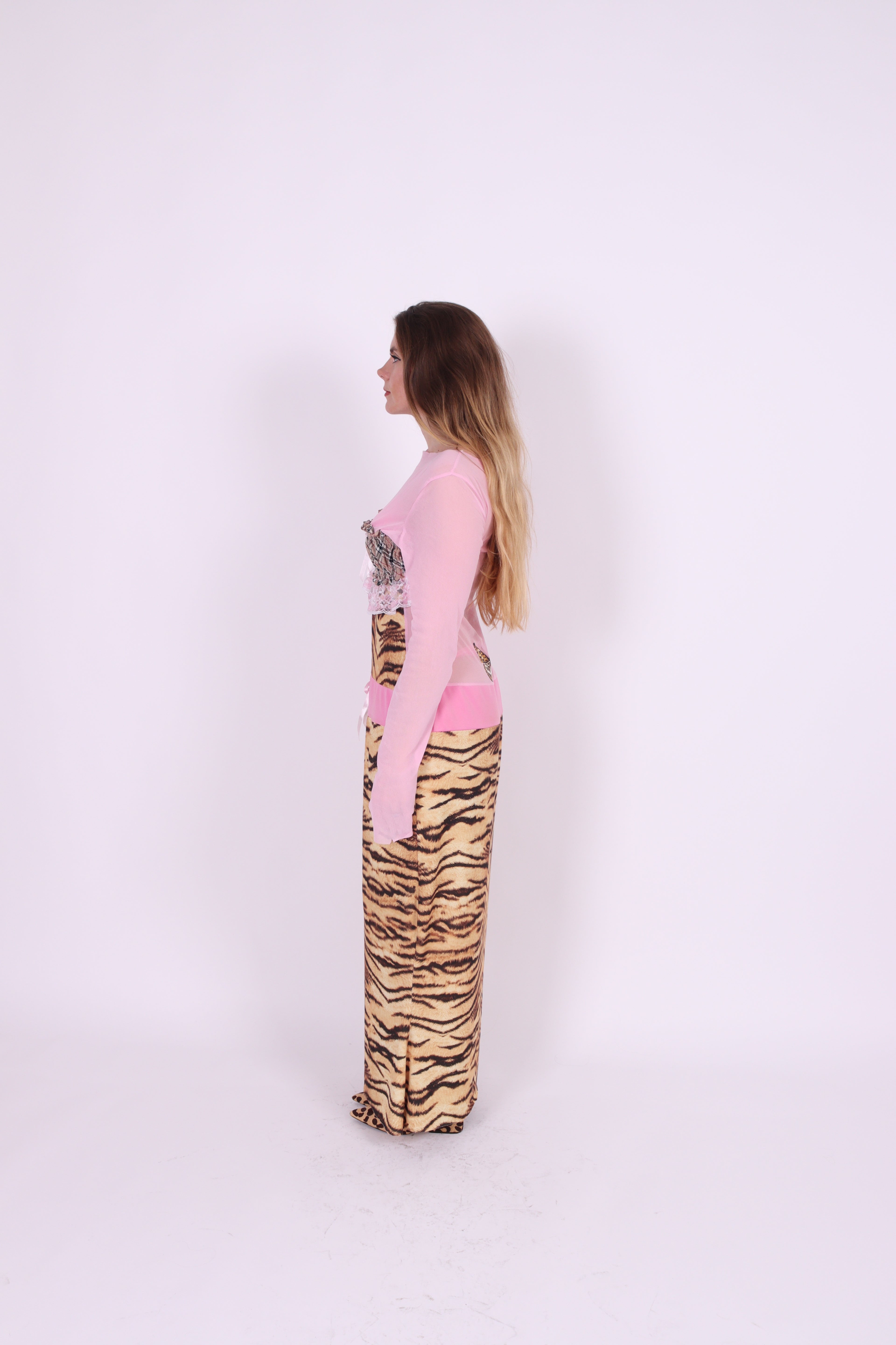 CALYPSO ✧ Tiger, Pink Mesh, Butterfly, MAXI Dress