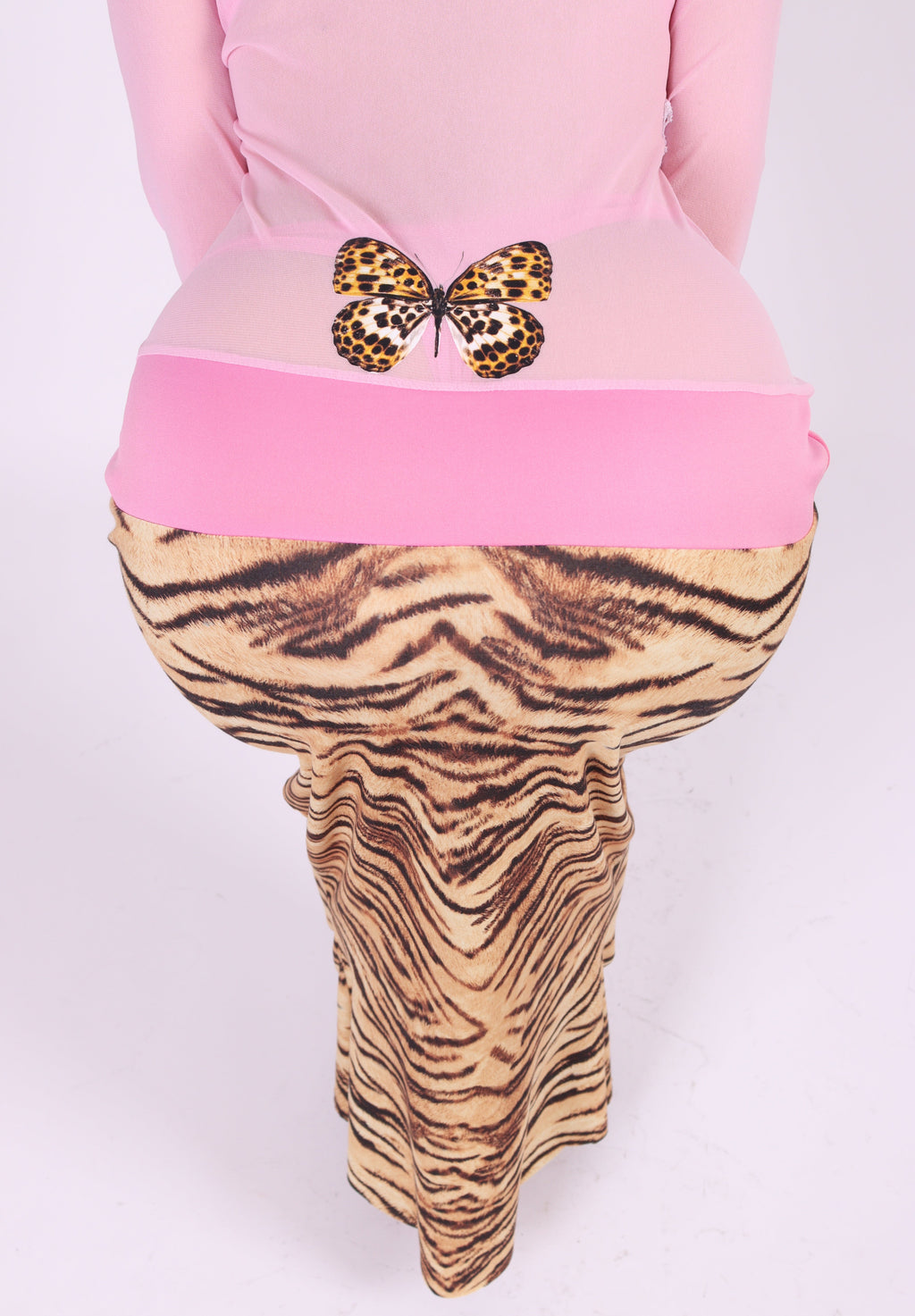 CALYPSO ✧ Tiger, Pink Mesh, Butterfly, MAXI Dress