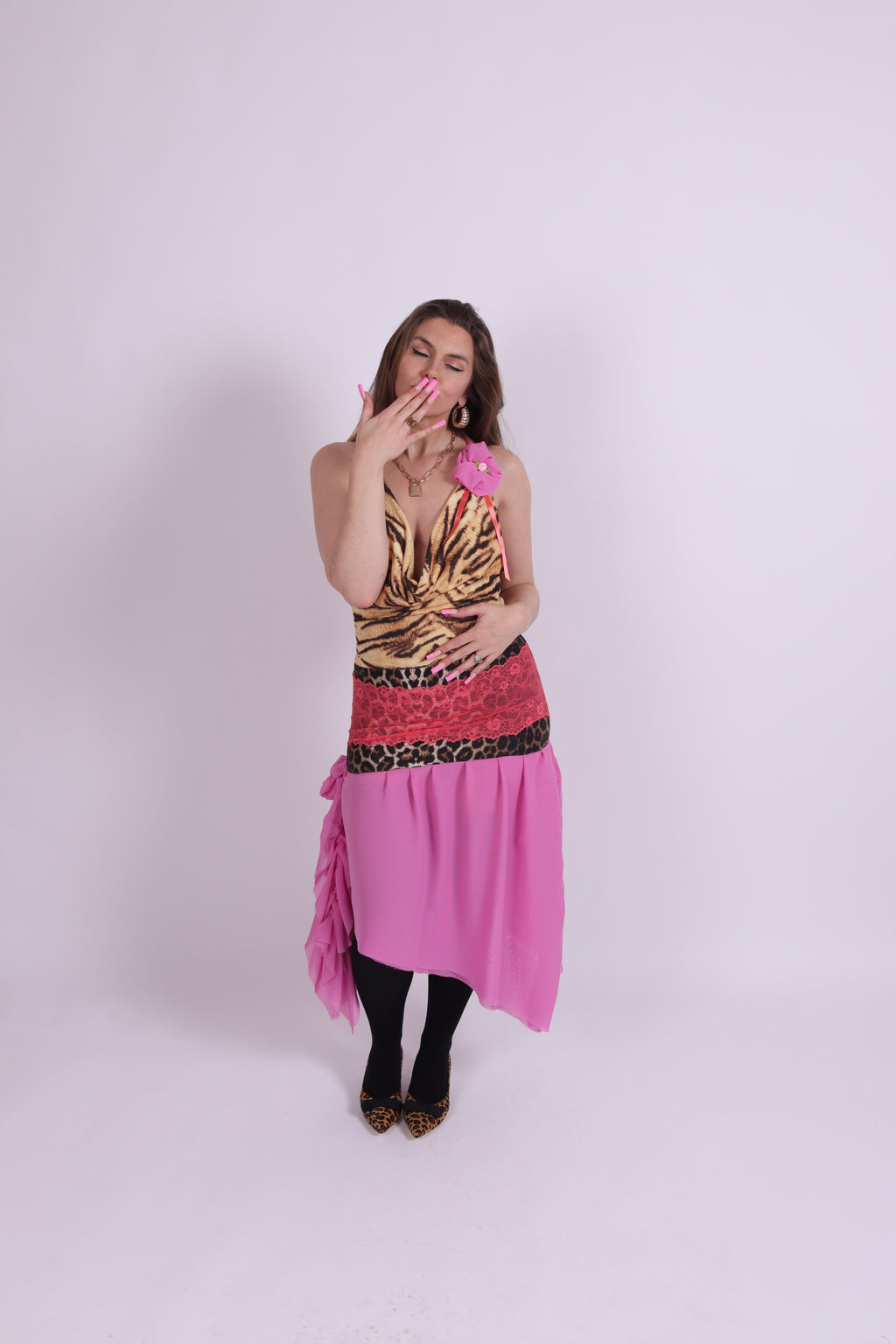 VILLANELLE ✧ Tiger Cowl Dress