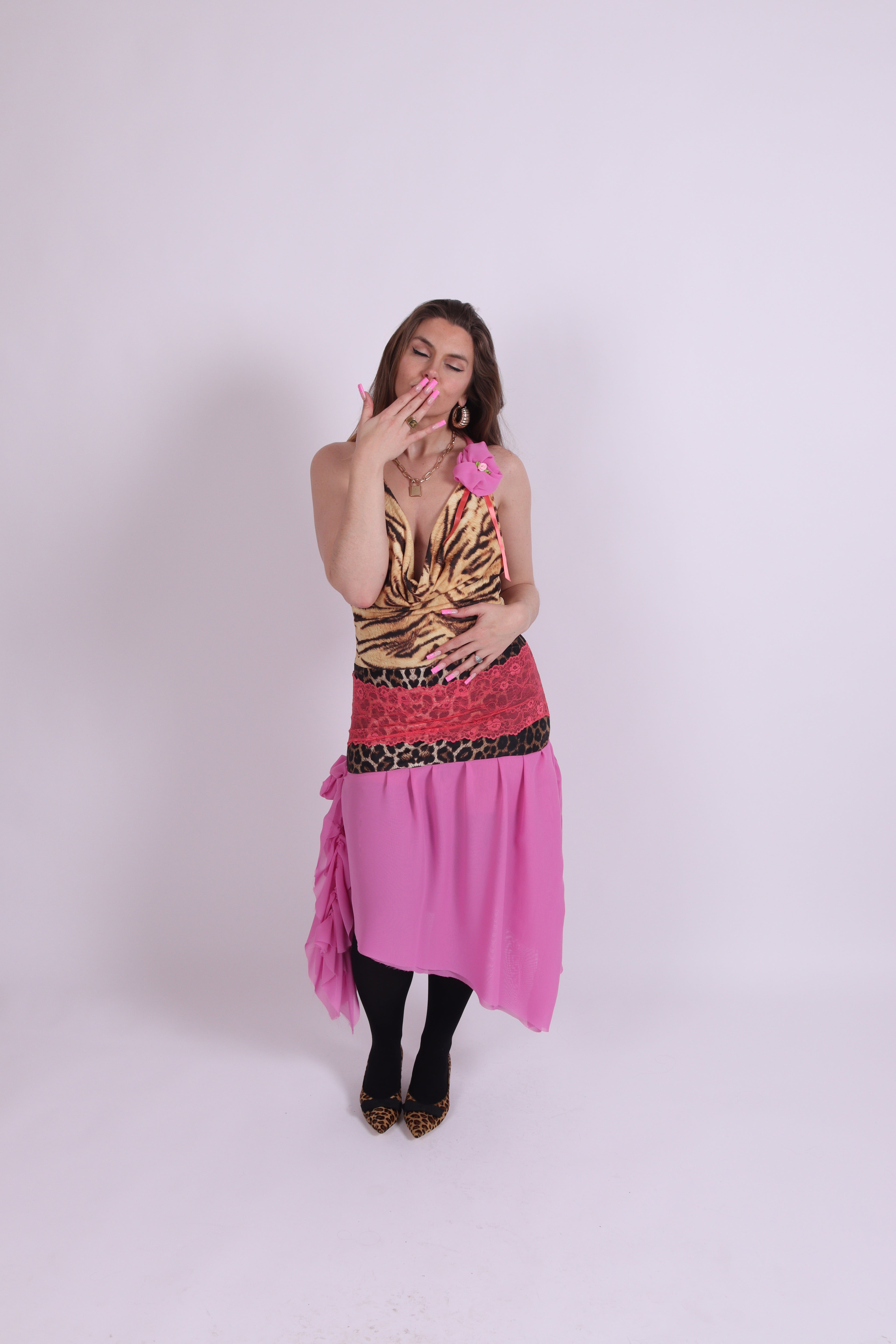 VILLANELLE ✧ Tiger Cowl Dress