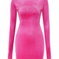 MONROE ✧ Pink Velvet Mini Dress
