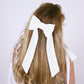 LONG HAIR BOW ✿ in Luxe White Broderie Anglaise Cotton