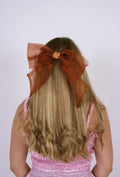 BUNNY BOW ✧ in Luxe Terracotta Brown Organza