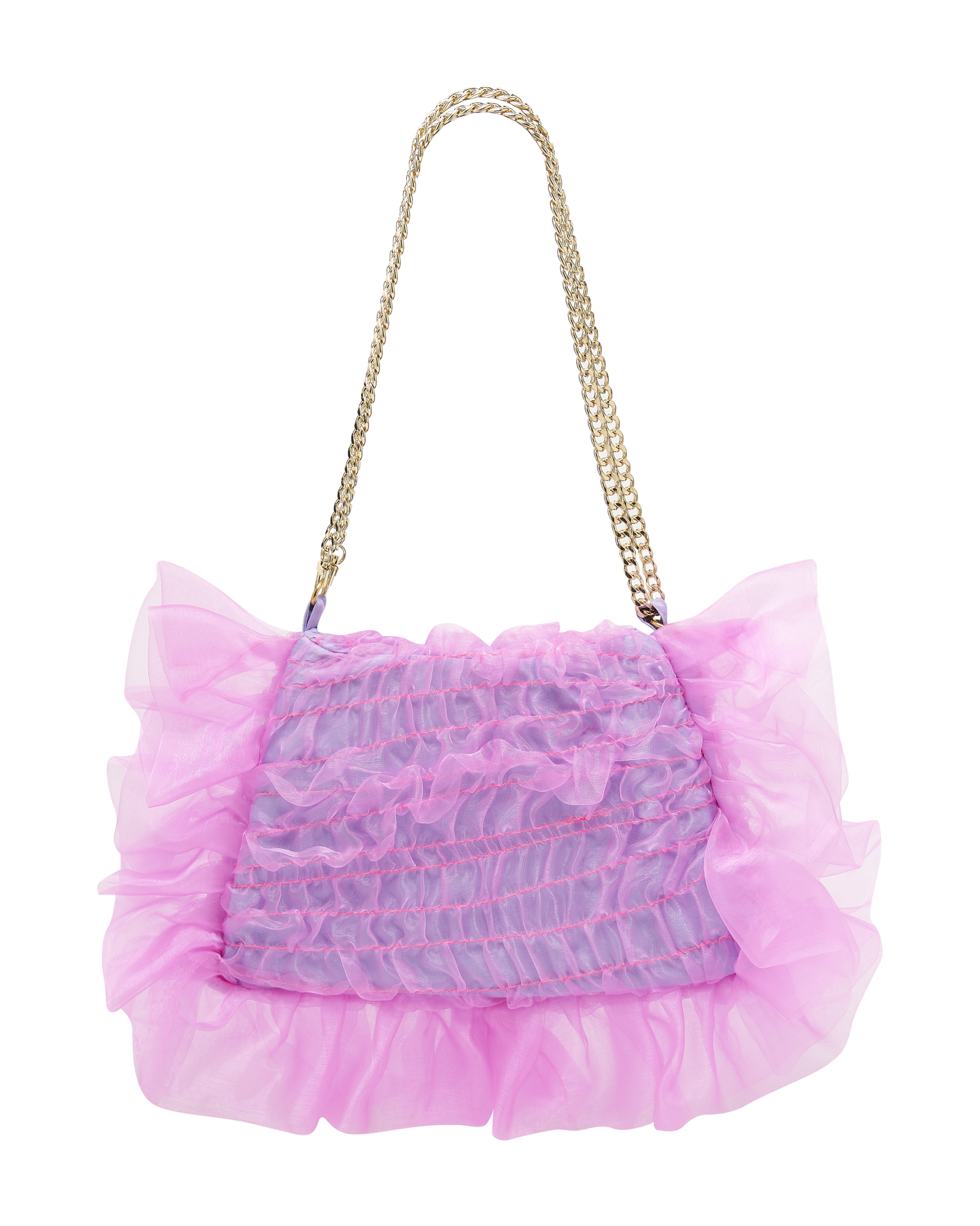 PRESLEY 33' BAG ✧ In Cerise Ruffle Organza