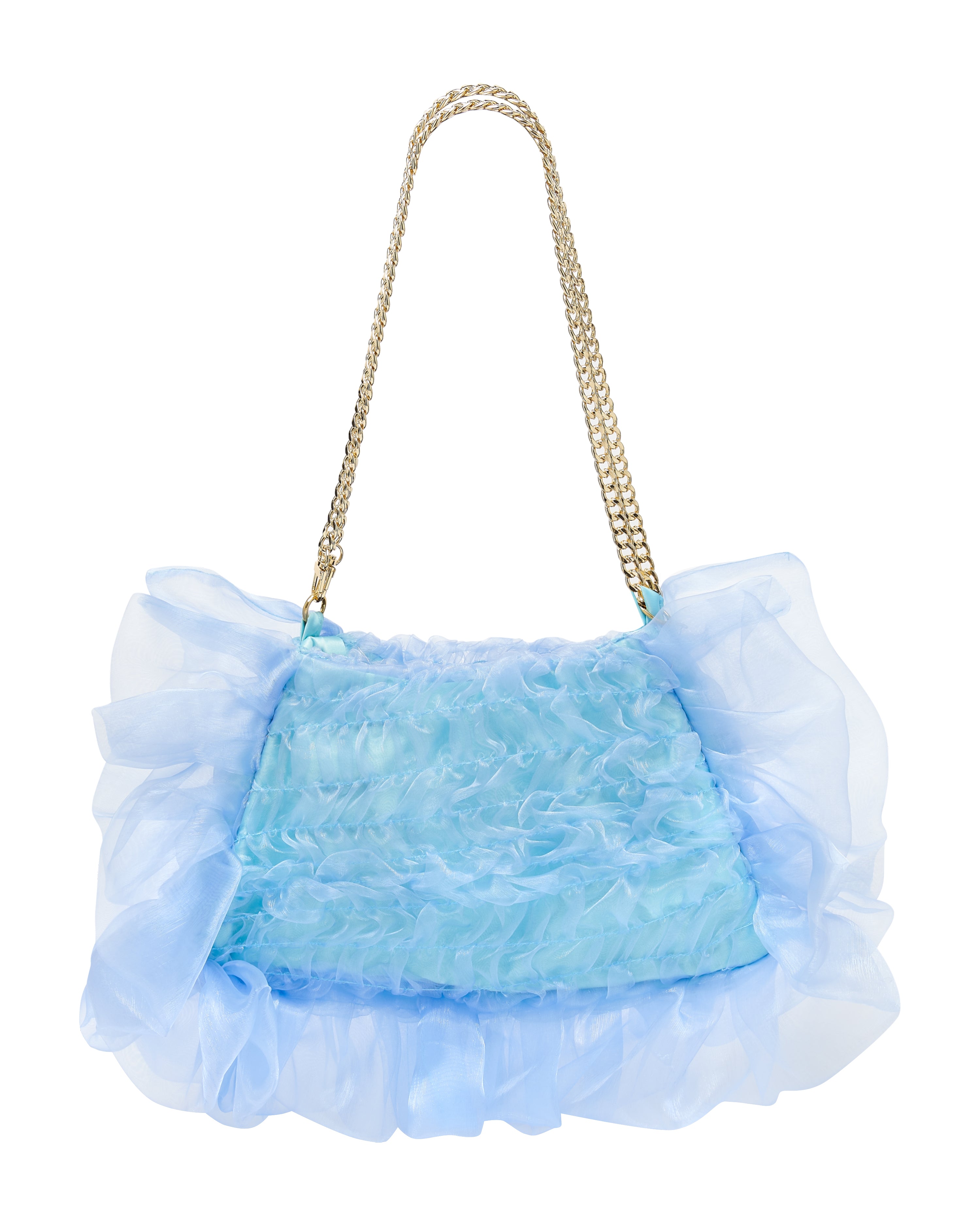 PRESLEY 33' BAG ✧ In Blue Ruffle Organza
