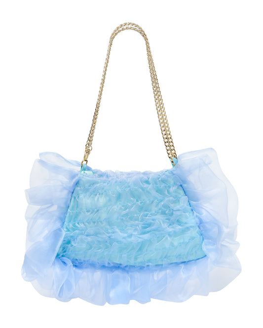 PRESLEY 33' BAG ✧ In Blue Ruffle Organza