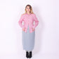 RED PINK PINSTRIPE REWORK SHIRT DELTA OF PHOENIX 