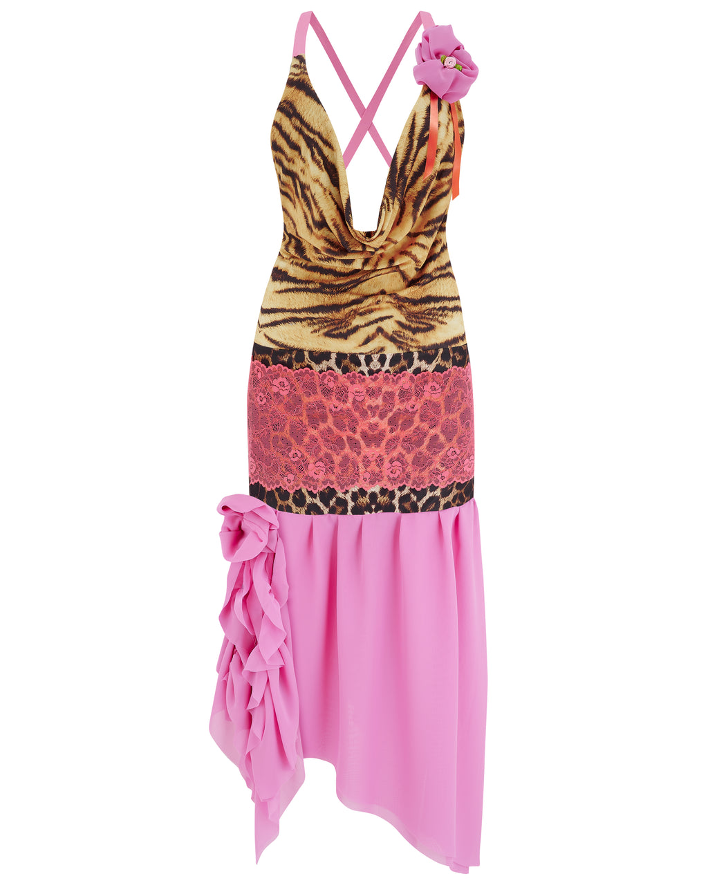 VILLANELLE ✧ Tiger Cowl Dress