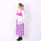 WHITE REWORK SHIRT PINK BRALETTE DELTA OF PHOENIX