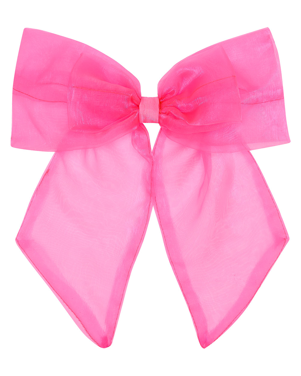BUNNY BOW ✧ in Luxe Neon Pink Organza