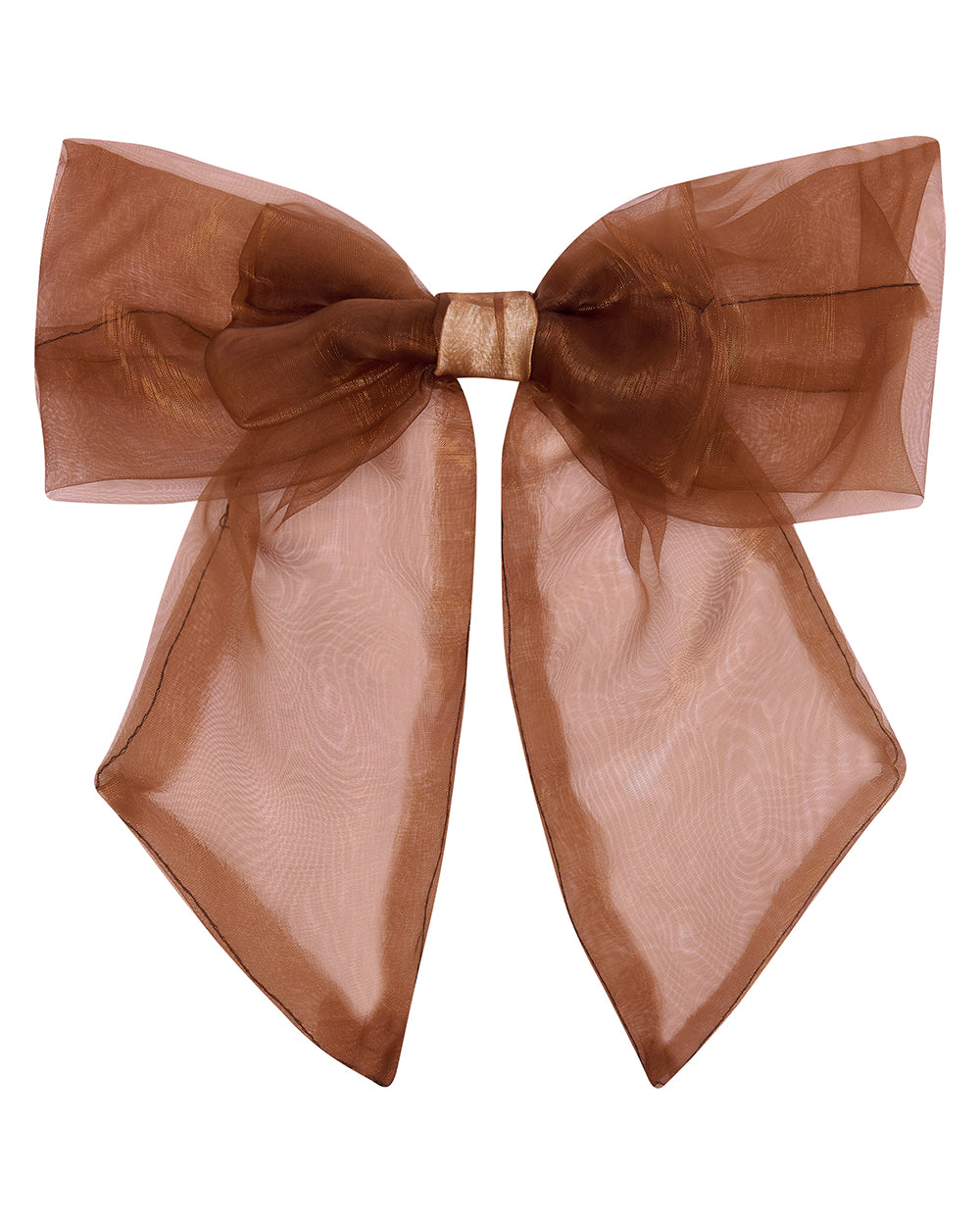 BUNNY BOW ✧ in Luxe Terracotta Brown Organza
