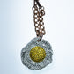 FRIED EGG BAG CHARM - RHINESTONE - GOLD CHAIN - DELTA OF PHOENIX