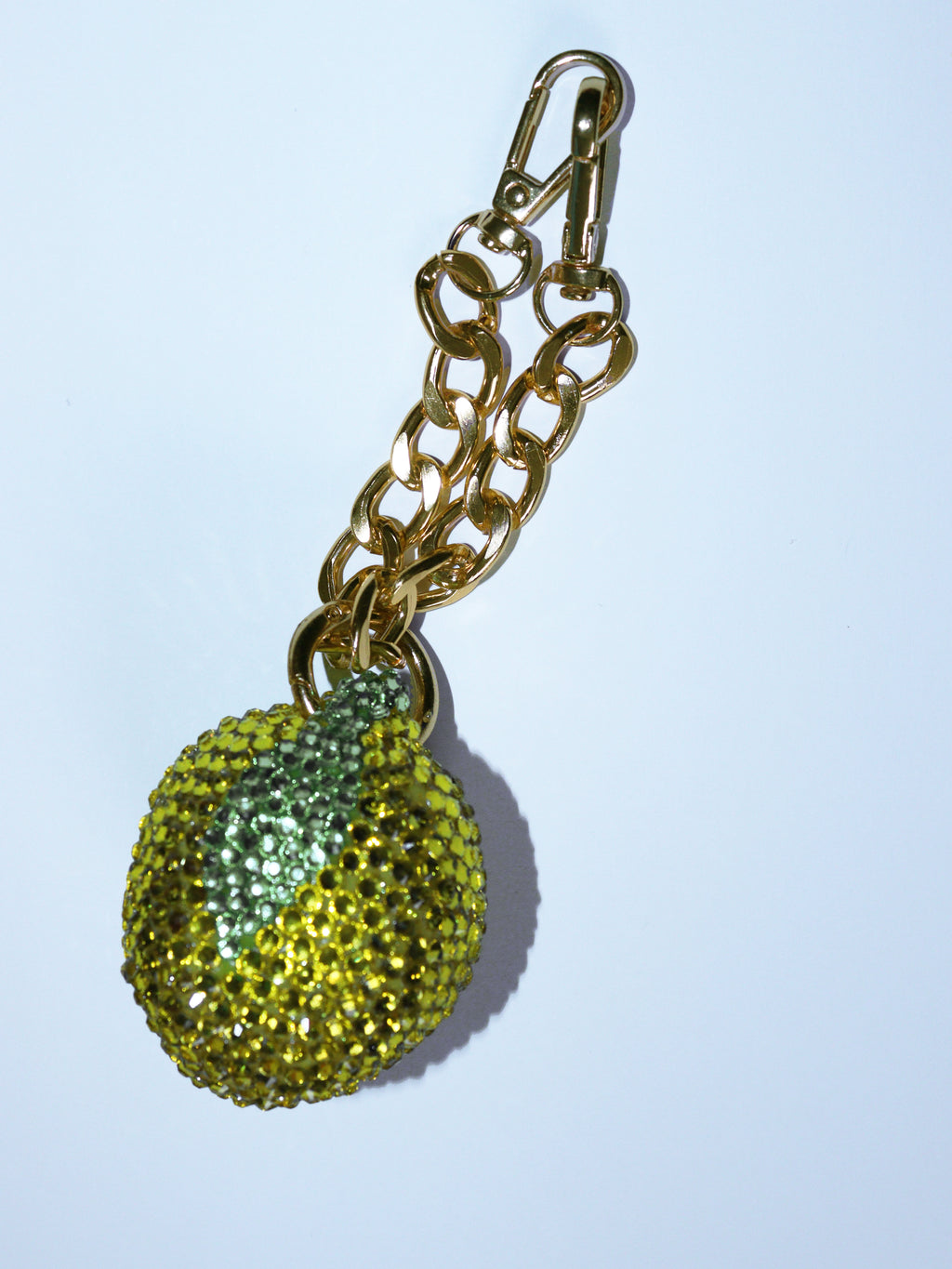 LEMON BAG CHARM - RHINESTONE - GOLD CHAIN - DELTA OF PHOENIX