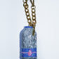 PINT OF MILK SILVER BLUE AND PINK BAG CHARM - RHINESTONE - GOLD CHAIN - DELTA OF PHOENIX