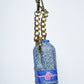 PINT OF MILK SILVER BLUE AND PINK BAG CHARM - RHINESTONE - GOLD CHAIN - DELTA OF PHOENIX