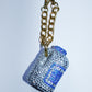 MILK BAG CHARM - RHINESTONE - GOLD CHAIN - DELTA OF PHOENIX