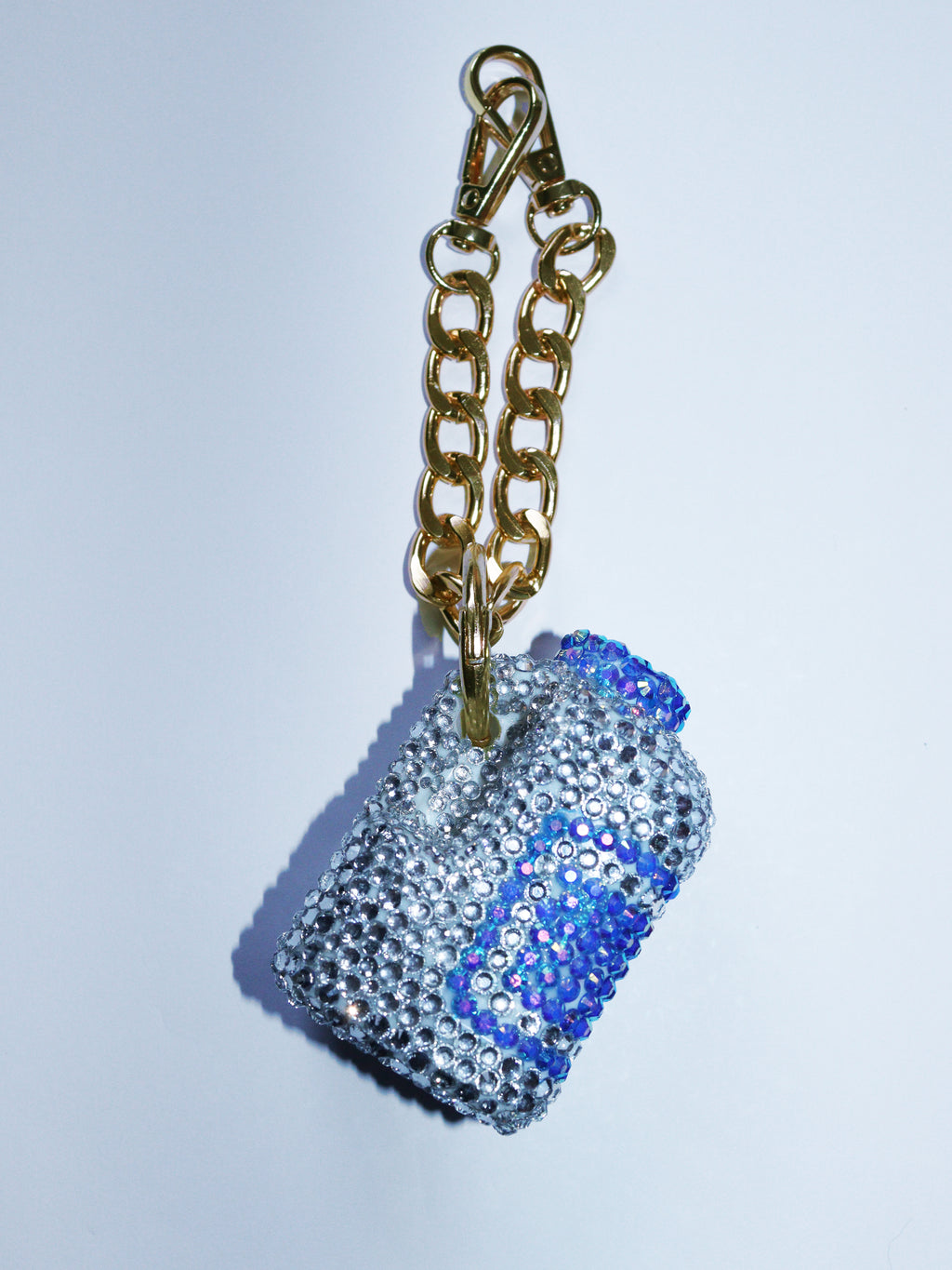 MILK BAG CHARM - RHINESTONE - GOLD CHAIN - DELTA OF PHOENIX
