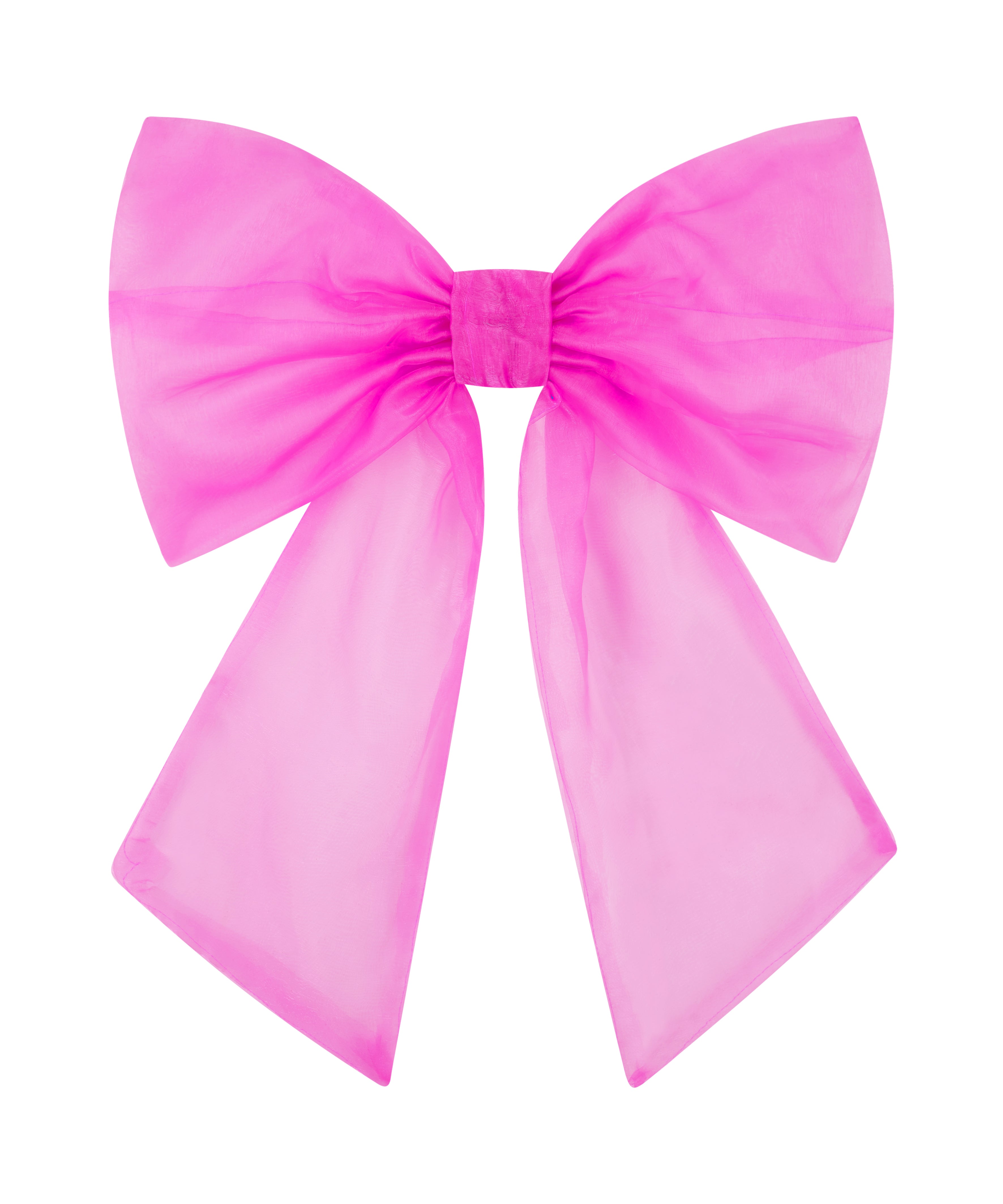 XXXL BUNNY BOW ✧ in Luxe Neon Pink Organza